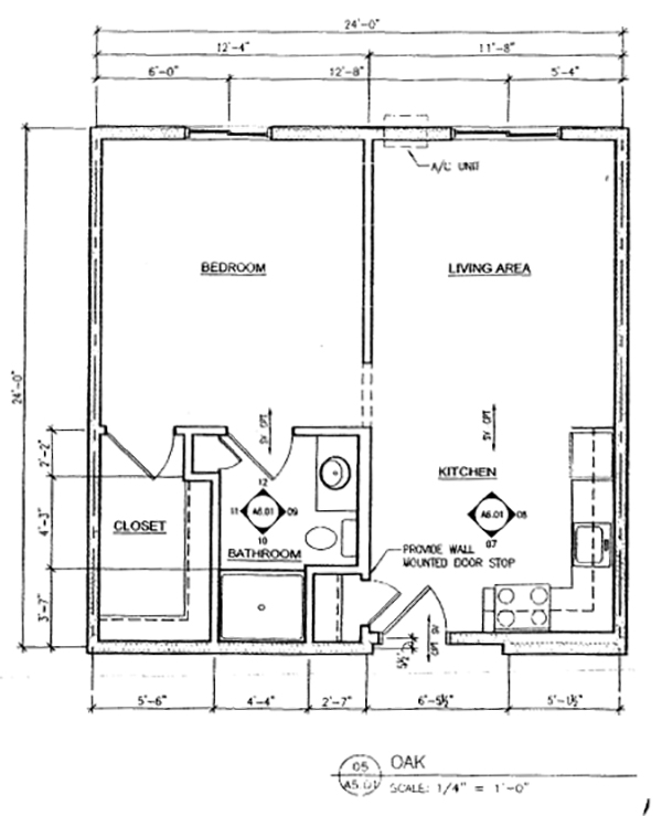 Oak floor plan
